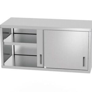 HENDI Wandschrank – verschweißt, mit Schiebetüren, HENDI, Profi Line, 800x300x(H)600mm