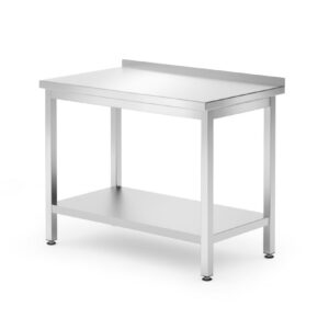 HENDI Wandtisch mit Ablage – verschraubt, Tiefe 600 mm, HENDI, Kitchen Line, 1000x600x(H)850mm