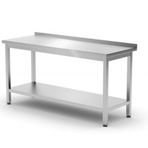 HENDI Wandtisch mit Ablage – verschraubt, Tiefe 600 mm, HENDI, Kitchen Line, 1200x600x(H)850mm