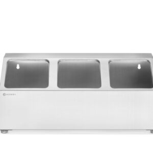 HENDI Halterung für Gastronorm-Behälter, HENDI, 3 Fächer, 512x245x(H)215mm