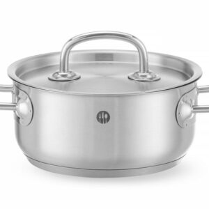 HENDI Topf niedrig - mit Deckel, HENDI, Kitchen Line, 1,4L, ⌀160x(H)75mm