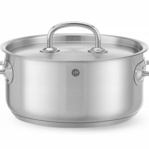 HENDI Topf niedrig - mit Deckel, HENDI, Kitchen Line, 2,9L, ⌀200x(H)95mm