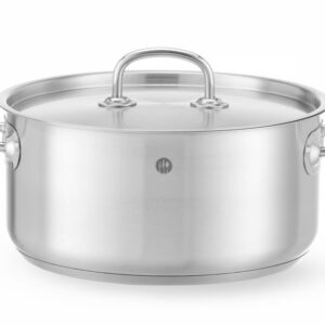 HENDI Topf niedrig - mit Deckel, HENDI, Kitchen Line, 4,9L, ⌀240x(H)110mm