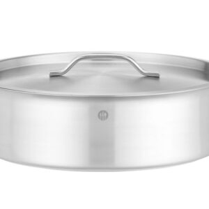 HENDI Kochtopf, niedrig - mit Deckel, HENDI, 10,8L, ⌀360x(H)139mm