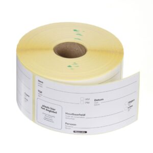 HENDI Lebensmittelrotationsetiketten, mehrfach verwendbar, leicht entfernbar, HENDI, Weiß, 500 Stk., 100x50mm