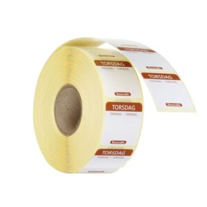 HENDI Täglich anwendbare Lebensmittelsicherheitsetiketten, für den Mehrfachgebrauch, leicht zu entfernen , HENDI, Donnerstag, Braun, 1000 Stk., 25x25mm