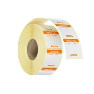 HENDI Täglich anwendbare Lebensmittelsicherheitsetiketten, für den Mehrfachgebrauch, leicht zu entfernen , HENDI, Samstag, Orange, 1000 Stk., 25x25mm