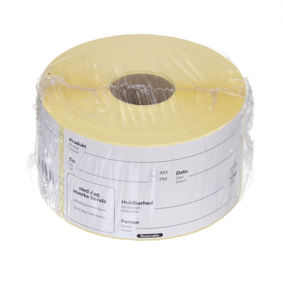 HENDI Lebensmittelrotationsetiketten, mehrfach verwendbar, leicht entfernbar, HENDI, Weiß, 500 Stk., 100x50mm – Bild 2