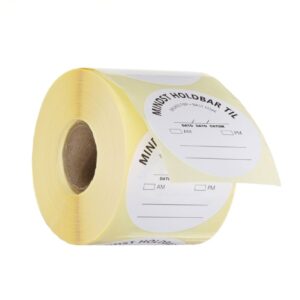 HENDI Lebensmittelsicherheitskennzeichnungen, mehrfach verwendbar, leicht entfernbar, „VERWENDEN VOR“, HENDI, Weiß, 500 Stk., ⌀50mm