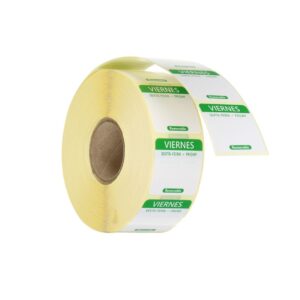 HENDI Täglich anwendbare Lebensmittelsicherheitsetiketten, mehrfach verwendbar, leicht entfernbar , HENDI, Grün, 1000 Stk., 25x25x(H)mm