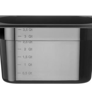 HENDI Gastronorm-Behälter 1/4, HENDI, Profi Line, GN 1/4, 4L, Schwarz, 265x162x(H)150mm
