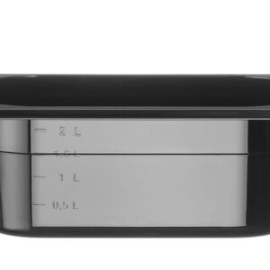 HENDI Gastronorm-Behälter 1/4, HENDI, Profi Line, GN 1/4, 2,8L, Schwarz, 265x162x(H)100mm