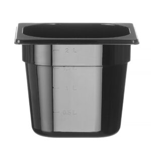 HENDI Gastronorm-Behälter 1/6, HENDI, Profi Line, GN 1/6, 2,4L, Schwarz, 176x162x(H)150mm