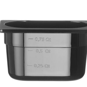 HENDI Gastronorm-Behälter 1/9, HENDI, GN 1/9, 1L, Schwarz, 176x108x(H)100mm