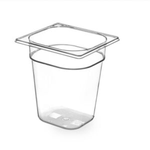 HENDI Gastronorm-Behälter 1/6, HENDI, GN 1/6, 3,4L, Transparent, 176x162x(H)200mm