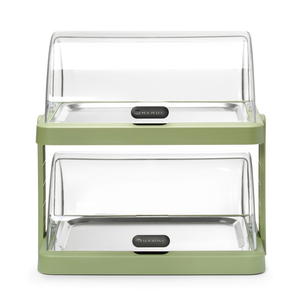 HENDI Rolltop Kühldisplay Duo UNIQ, HENDI, designed by Robert Bronwasser, Doppelt, Grün, 480x355x(H)480mm, Rechteckig – Bild 2