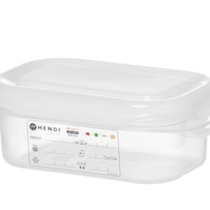 HENDI GN 1/9 Behälter, Polypropylen, HENDI, GN 1/9, 0,6L, Transparent, 176x108x(H)65mm, Rechteckig