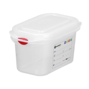 HENDI GN 1/9 Behälter, Polypropylen, HENDI, GN 1/9, 1L, Transparent, 176x108x(H)100mm, Rechteckig
