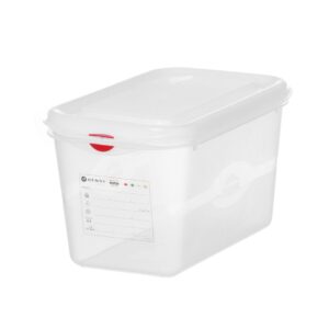 HENDI Behälter GN 1/4 Polypropylen, HENDI, GN 1/4, 4,3L, Transparent, 265x162x(H)150mm