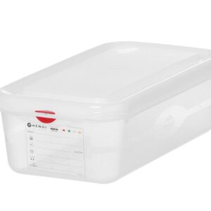HENDI GN 1/3 Behälter, Polypropylen, HENDI, GN 1/3, 4L, Transparent, 325x176x(H)100mm, Rechteckig