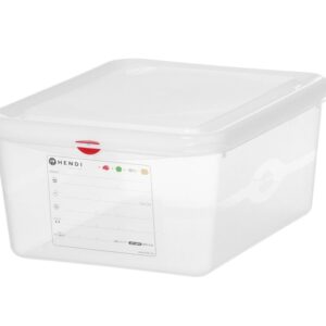HENDI GN 1/2 Behälter, Polypropylen, HENDI, GN 1/2, 10L, Transparent, 325x265x(H)150mm, Rechteckig