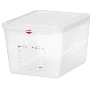 HENDI GN 1/2 Behälter, Polypropylen, HENDI, GN 1/2, 12,5L, Transparent, 325x265x(H)200mm, Rechteckig
