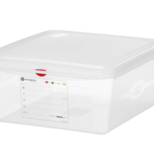 HENDI GN 2/3 Behälter, Polypropylen, HENDI, GN 2/3, 13,5L, Transparent, 354x325x(H)150mm, Rechteckig