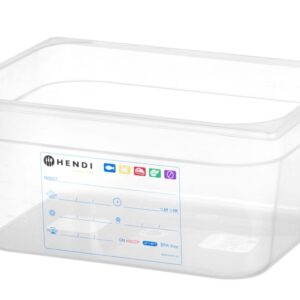 HENDI Gastronorm-Behälter 1/2, HENDI, GN 1/2, 9,5L, Transparent, 325x265x(H)150mm