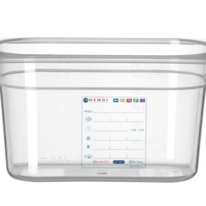 HENDI Gastronorm-Behälter 1/4, HENDI, GN 1/4, 4L, Transparent, 265x162x(H)150mm