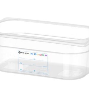 HENDI Gastronorm-Behälter 1/4, HENDI, GN 1/4, 2,8L, Transparent, 265x162x(H)100mm