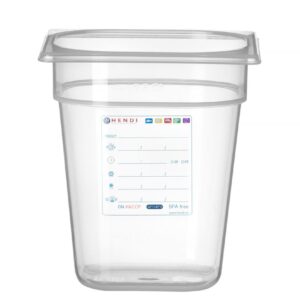 HENDI Gastronorm-Behälter 1/6, HENDI, GN 1/6, 3,4L, Transparent, 176x162x(H)200mm
