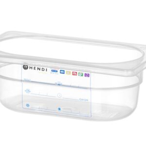 HENDI Gastronorm-Behälter 1/9, HENDI, GN 1/9, 0,6L, Transparent, 176x108x(H)65mm