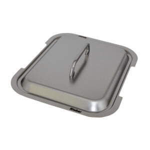 Rieber Kochdeckel 1/2 Edelstahl Griffaussparung