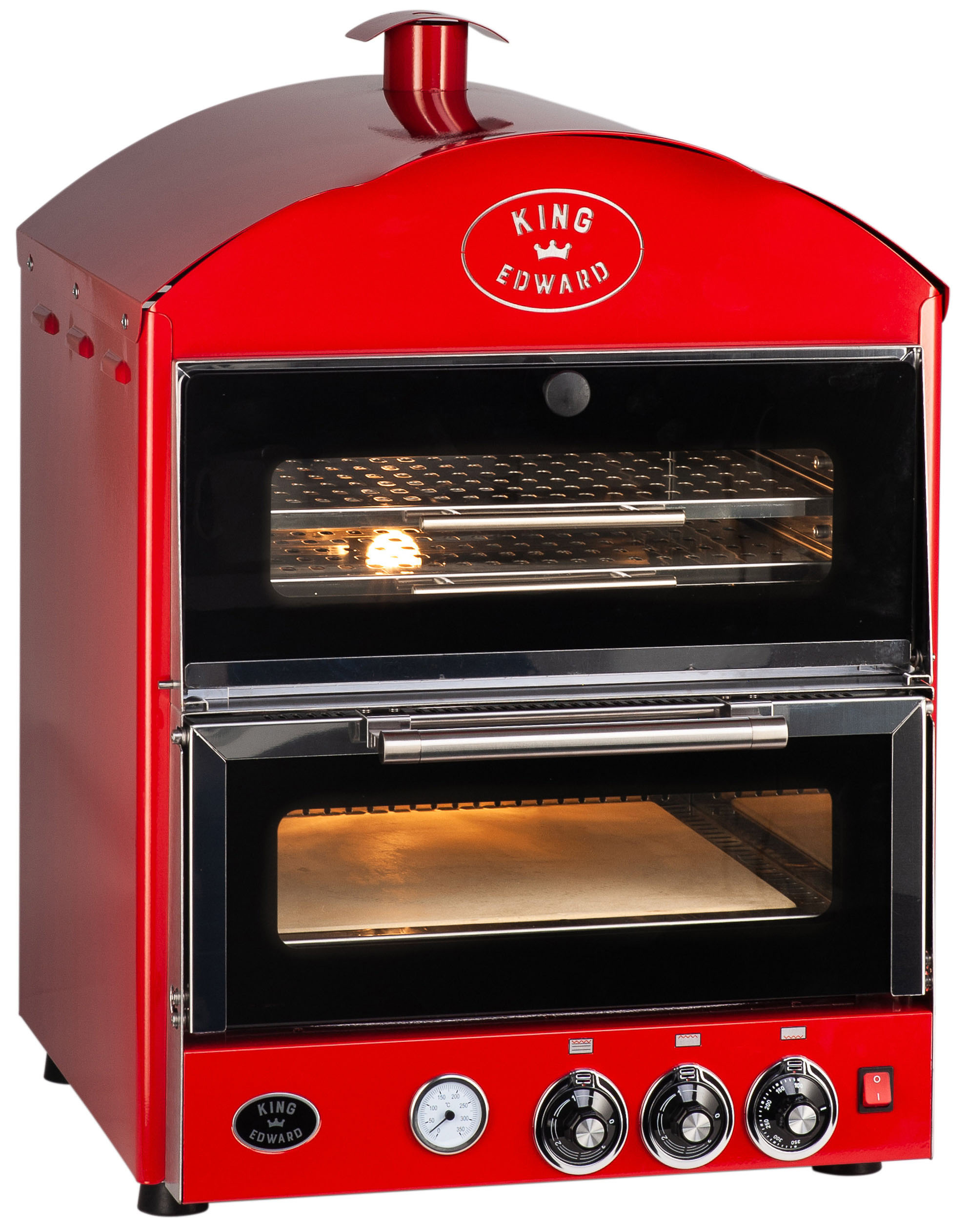Neumärker King Edward Vintage Pizzaofen PK1W mit Warmhaltefach 1 Neumärker King Edward Vintage Pizzaofen PK1W mit Warmhaltefach