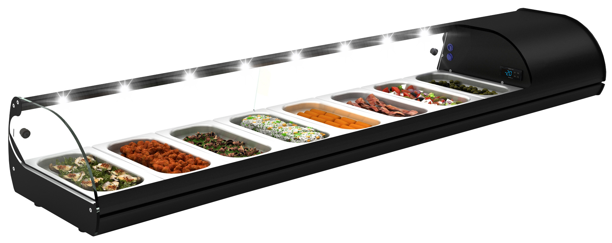 Neumärker Royal Cooling Tapas 8 Kompressor rechts 8x GN 1/3 x 40 mm 1 Neumärker Royal Cooling Tapas 8 Kompressor rechts 8x GN 1/3 x 40 mm
