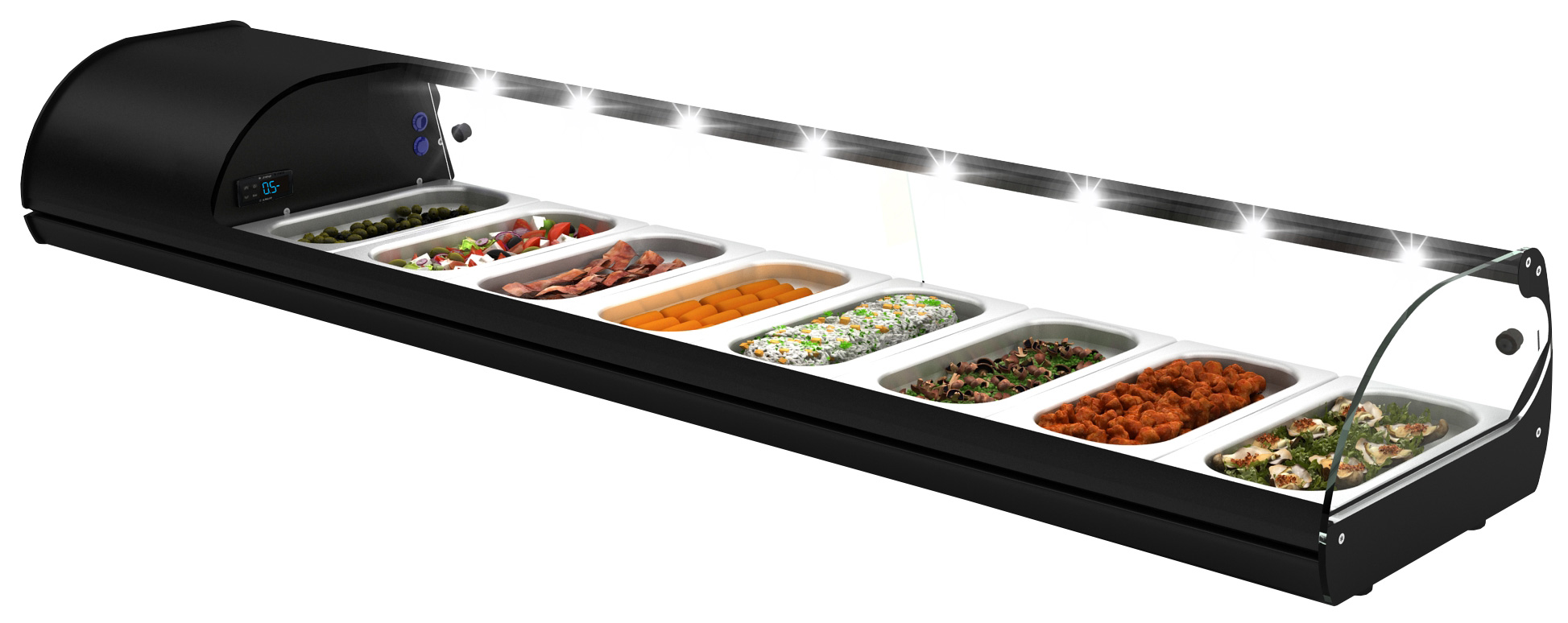 Neumärker Royal Cooling Tapas 8 Kompressor links 8x GN 1/3 x 40 mm 1 Neumärker Royal Cooling Tapas 8 Kompressor links 8x GN 1/3 x 40 mm