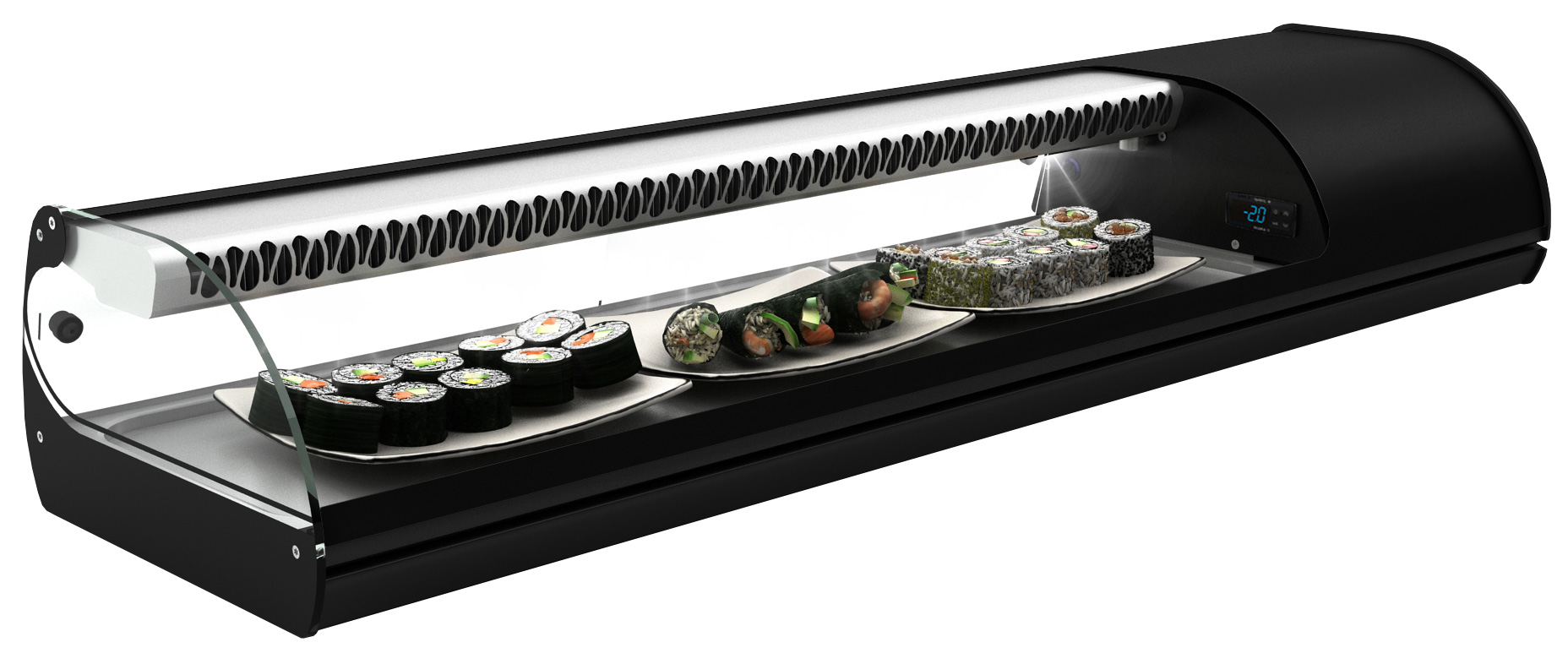 Neumärker Royal Cooling Sushi 6 6x GN 1/3 x 40 mm, Kompressor rechts 1 Neumärker Royal Cooling Sushi 6 6x GN 1/3 x 40 mm, Kompressor rechts