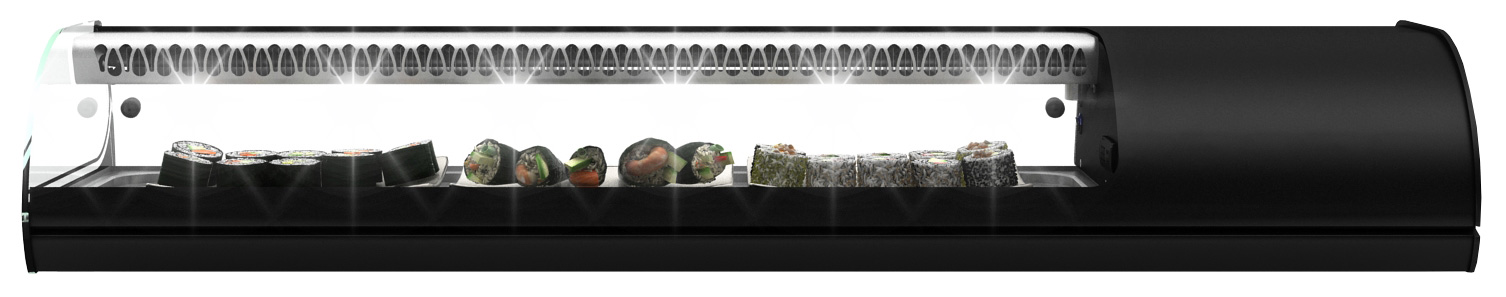 Neumärker Royal Cooling Sushi 6 6x GN 1/3 x 40 mm, Kompressor rechts 2 Neumärker Royal Cooling Sushi 6 6x GN 1/3 x 40 mm, Kompressor rechts – Bild 2