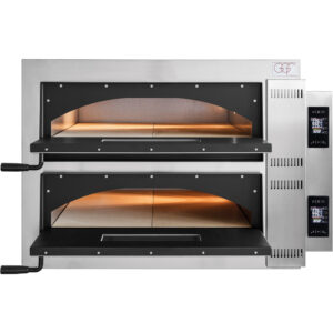 GGF GGF Pizzaofen FR-Line Digital, 2 Kammern Vollschamott für 4 Pizzen á Ø 360 mm, 1010x850x750 mm (BxTxH), 12 kW