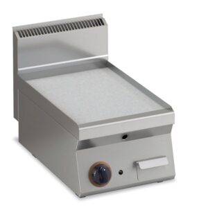 KBS Gastrotechnik Gas Grillplatte glatt Edelstahl mit 1 Heizzone Tischgerät