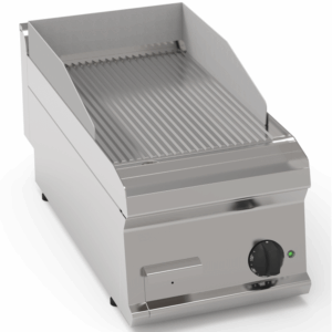 KBS Gastrotechnik Elektro-Grillplatte gerillt hartverchromt mit 1 Heizzone Tischgerät