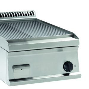 KBS Gastrotechnik Gas-Grillplatte gerillt hartverchromt mit 1 Heizzone Tischgerät