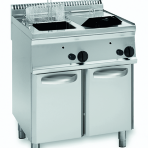 KBS Gastrotechnik Gas-Fritteuse 2 Becken 2x 14 Liter Standgerät