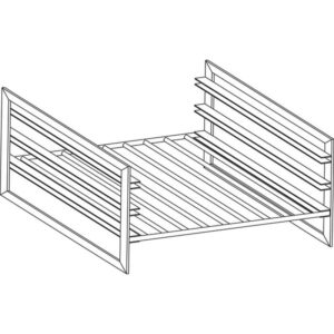 KBS Gastrotechnik Führungsschienen-Kit GN 1/1 für Unterbauten 40cm