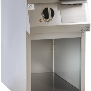 KBS Gastrotechnik Elektro-Grillplatte glatt aus Edelstahl 5,4kW mit 1 Heizzone offener Unterbau