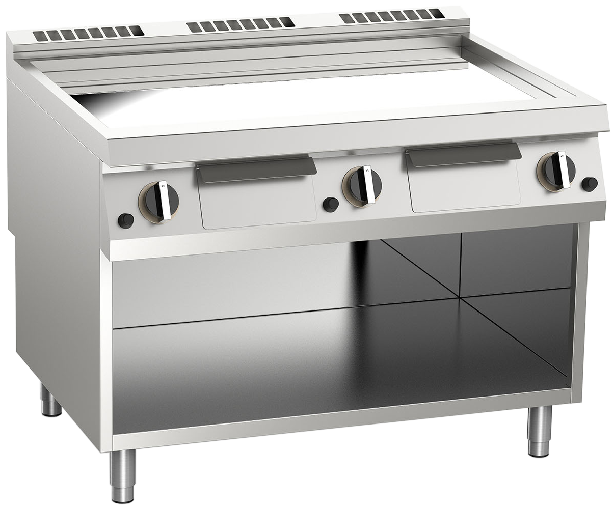 KBS Gastrotechnik Elektro-Grillplatte glatt verchromt 16,2kW 3 Heizzonen offener Unterbau 1 KBS Gastrotechnik Elektro-Grillplatte glatt verchromt 16,2kW 3 Heizzonen offener Unterbau