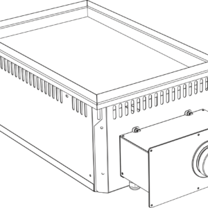 KBS Gastrotechnik Elektro Grillplatte Grillfläche gerillt verchromt Drop In 700 Breite 400mm