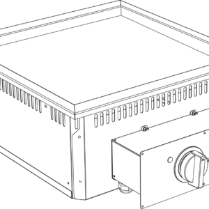 KBS Gastrotechnik Elektro Grillplatte Grillfläche glatt verchromt Drop In 700 Breite 600mm