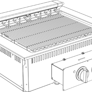 KBS Gastrotechnik Elektro Grill 2 Heizzonen Drop In 700 Breite 800mm