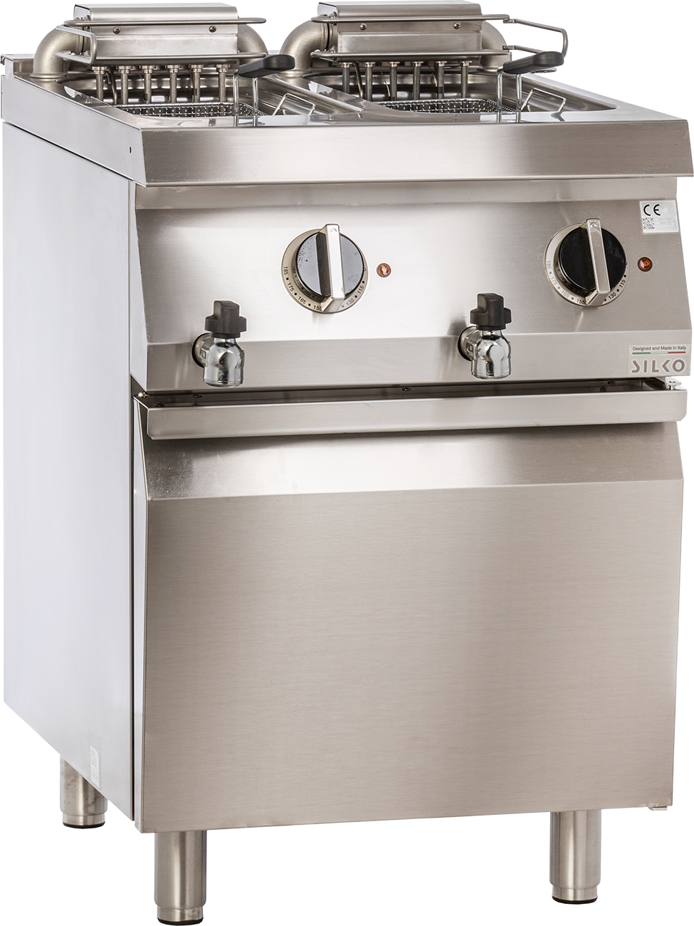 KBS Gastrotechnik Elektro-Fritteuse 2 Becken je 10 Liter Standgerät 18kW Klappheizung 1 KBS Gastrotechnik Elektro-Fritteuse 2 Becken je 10 Liter Standgerät 18kW Klappheizung